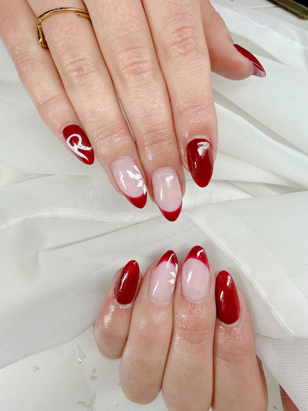 Pearl shimmer natural nails
